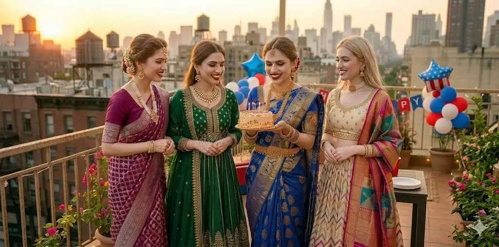 Birthday Saree Captions