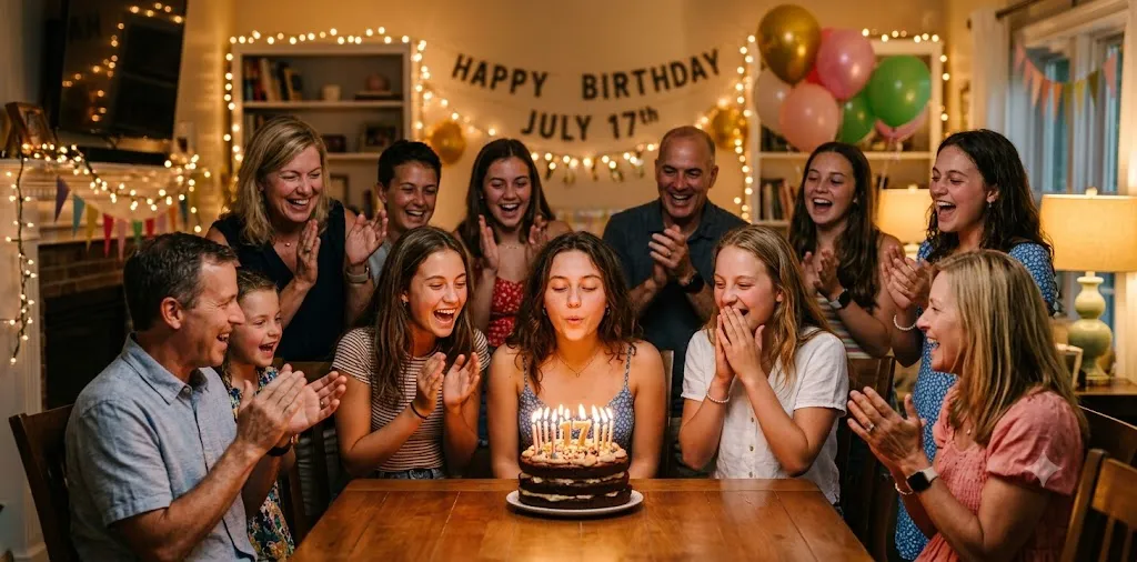 Friends Celebrating A Joyful Birthday Party