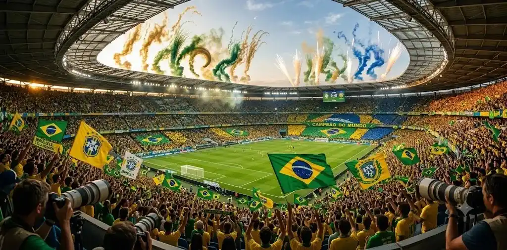 Fans Celebrating Brazilian Football Victory