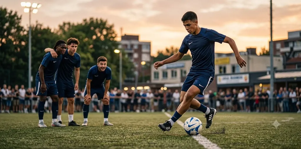 Football Player showing Stylish Skills
