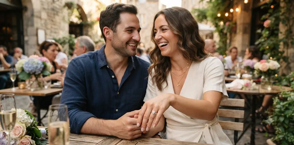 Closeup Of Engagement Ring Celebration