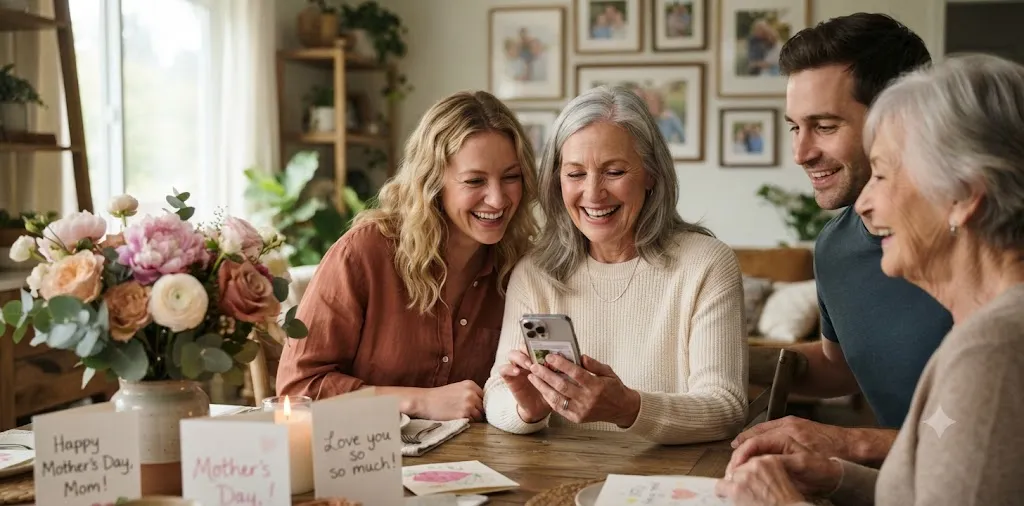 Mother Sharing A Happy Family Moment