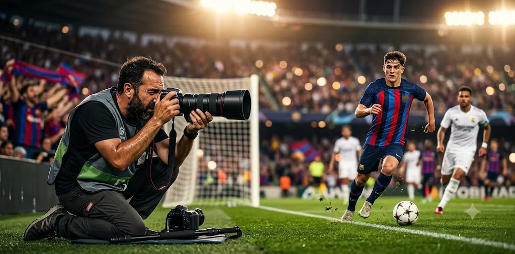 Player Captured During Football Action