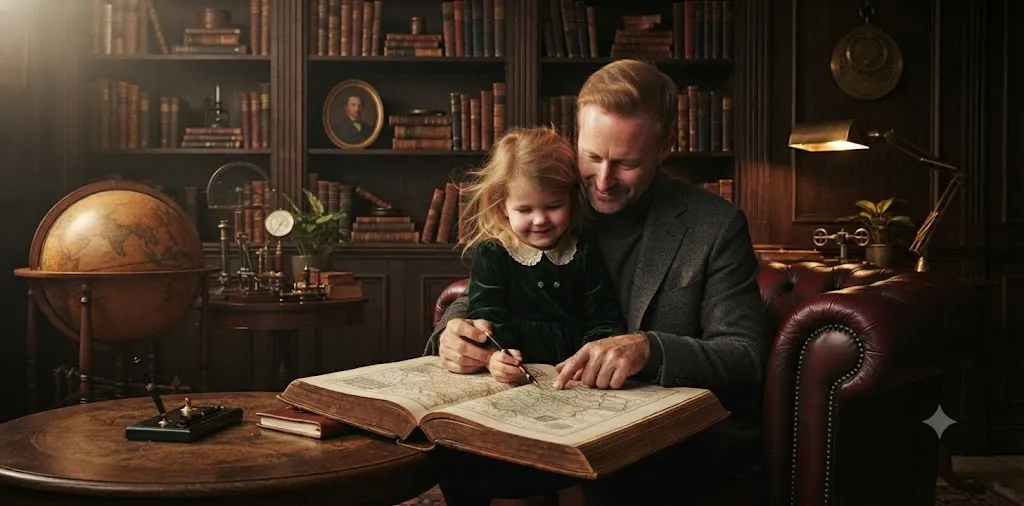 Father Hugging Child At Home
