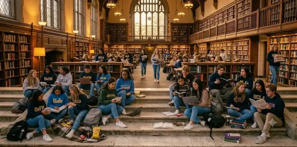 Library Study Captions