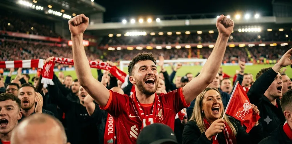Football Fan Celebrating A Salah Moment