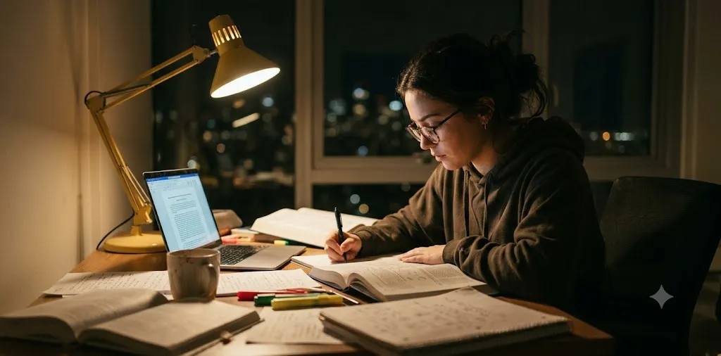 Night Study Session Captions