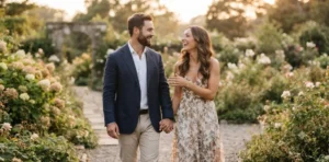 Couple Sharing Wedding Announcement Moment
