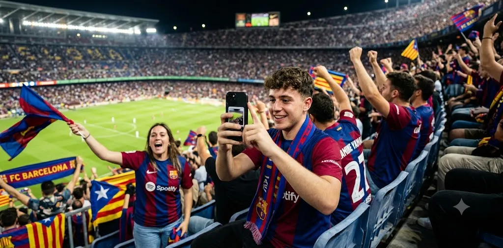 Fans watching Football In Stadium