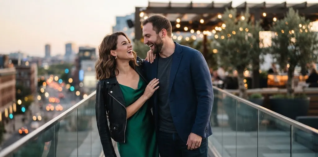 Couple Sharing A Playful Romantic Moment