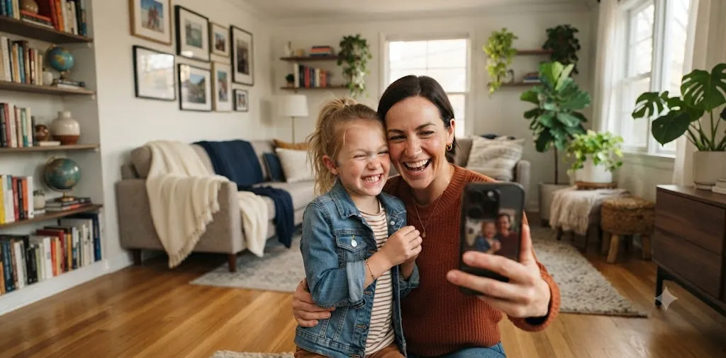 Niece Taking Selfie With Family
